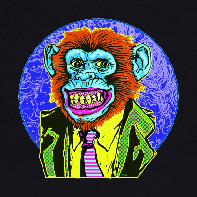 Psychedelic Chimp by Mudge